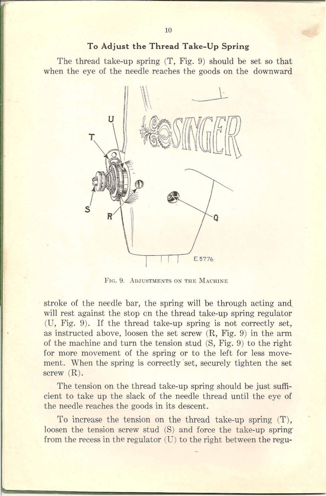 SINGER 66 TIMING & ADJUSTING MANUAL – WIRE-LOCK BIND – TOUGH JACKET – FULL COLOR