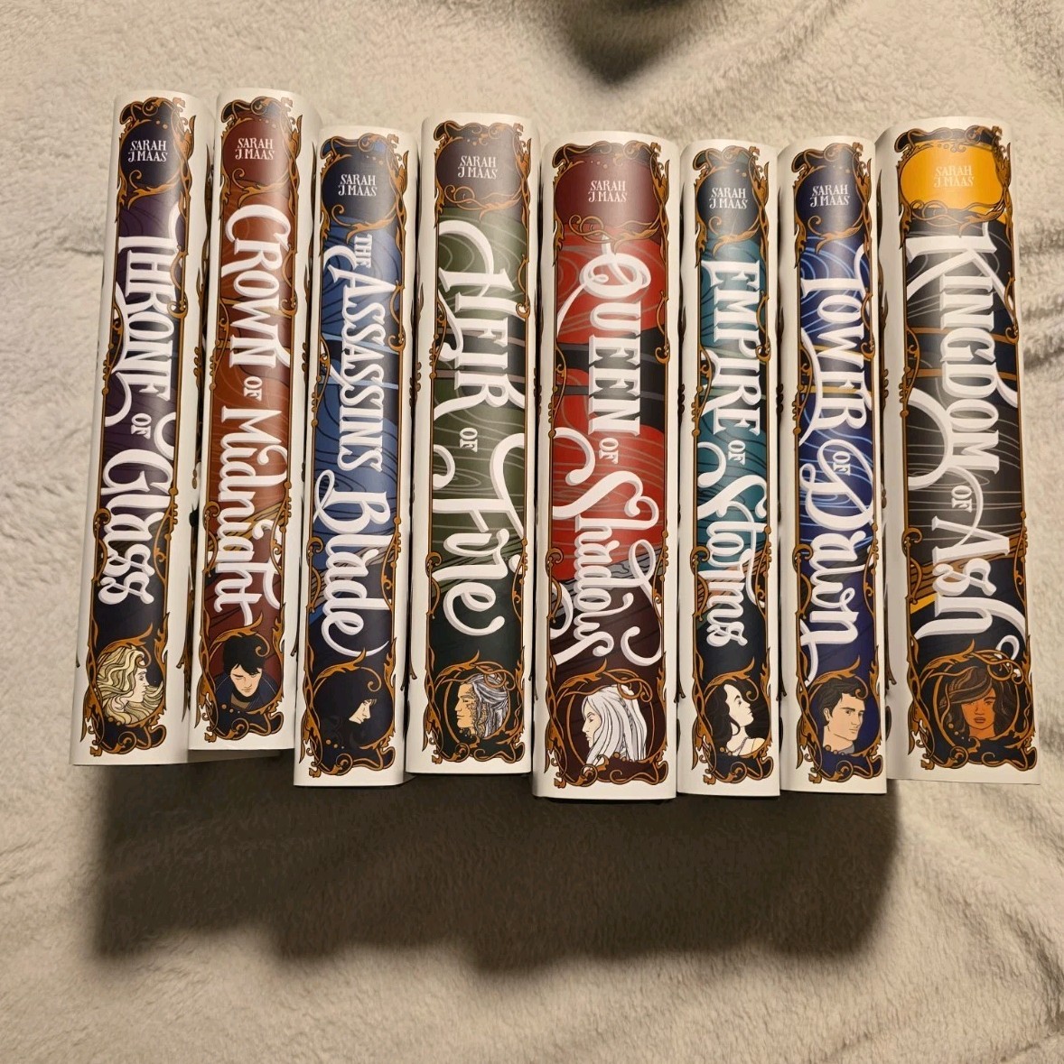 Throne Of Glass Box Set Hardcover Withe Nerdy Ink Dust Jackets Sarah J. Maas