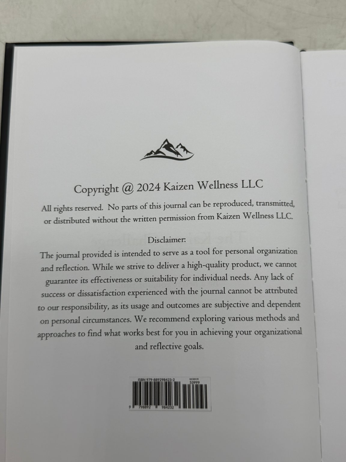 The Kaizen Challenge 2024 Journal Workbook Self-Improvement Hardcover