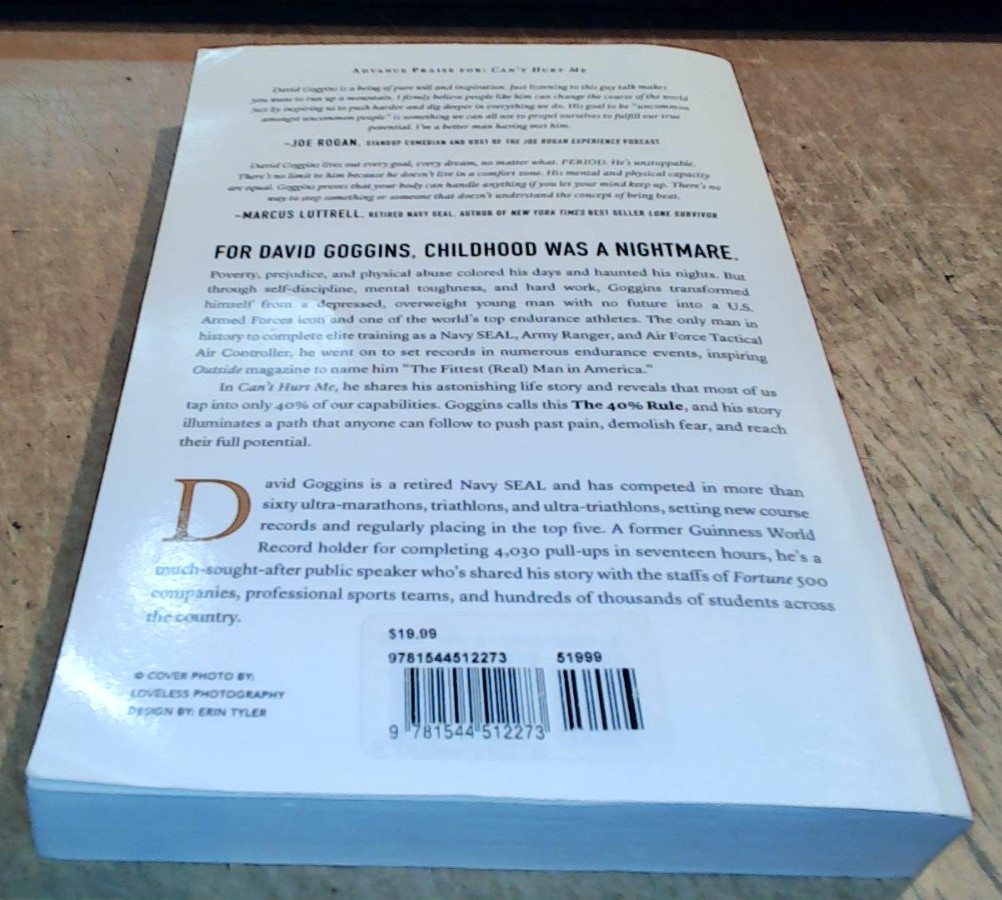 LIKE NEW-Can’t Hurt Me – Master Your Mind and Defy the Odds by David Goggins-Pb