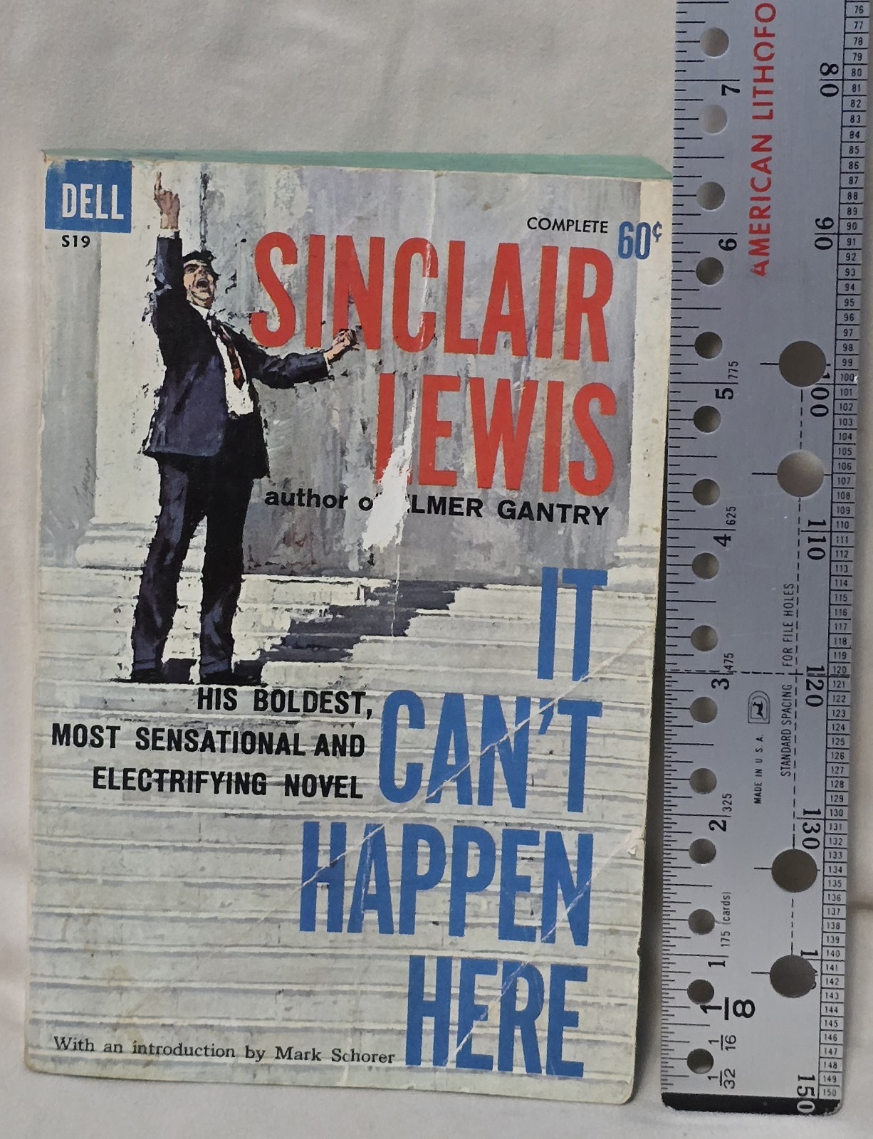 It Can’t Happen Here Sinclair Lewis Vintage Paperback 1st Dell Printing 1961