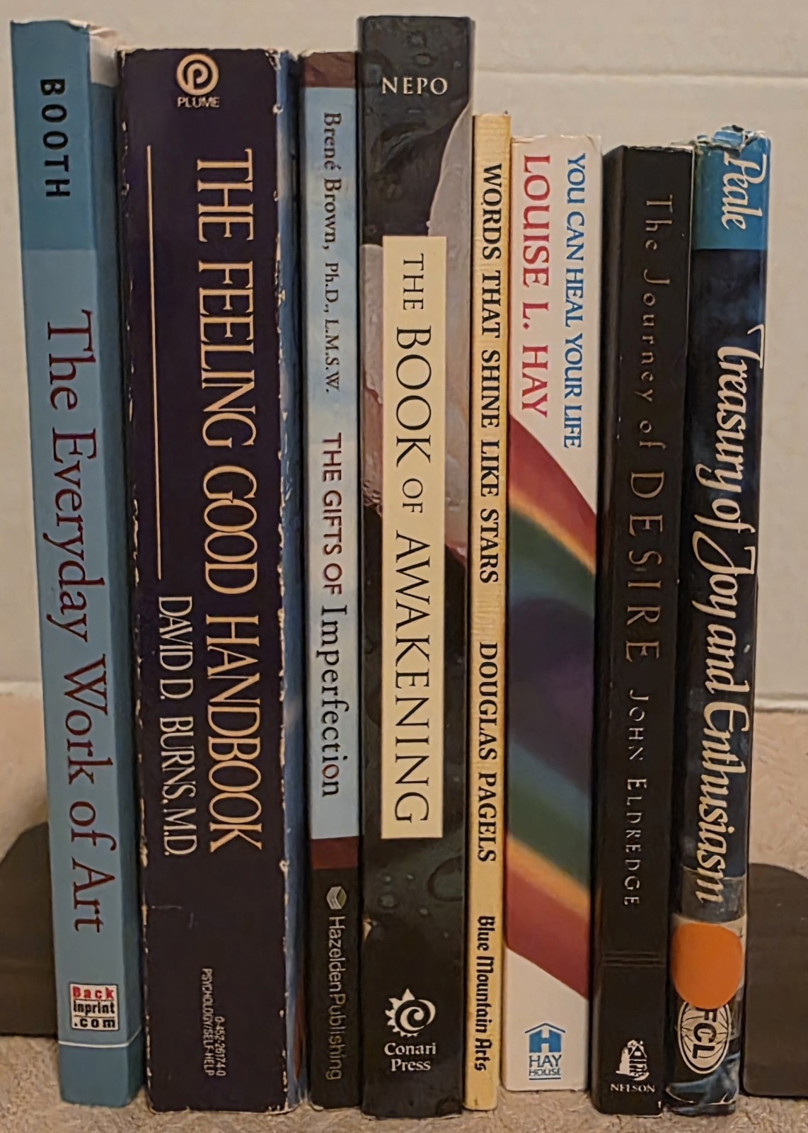 Lot of 8 Self-Help Books – Brene Brown/David Burns/Louise Hay/Norman Peale etc