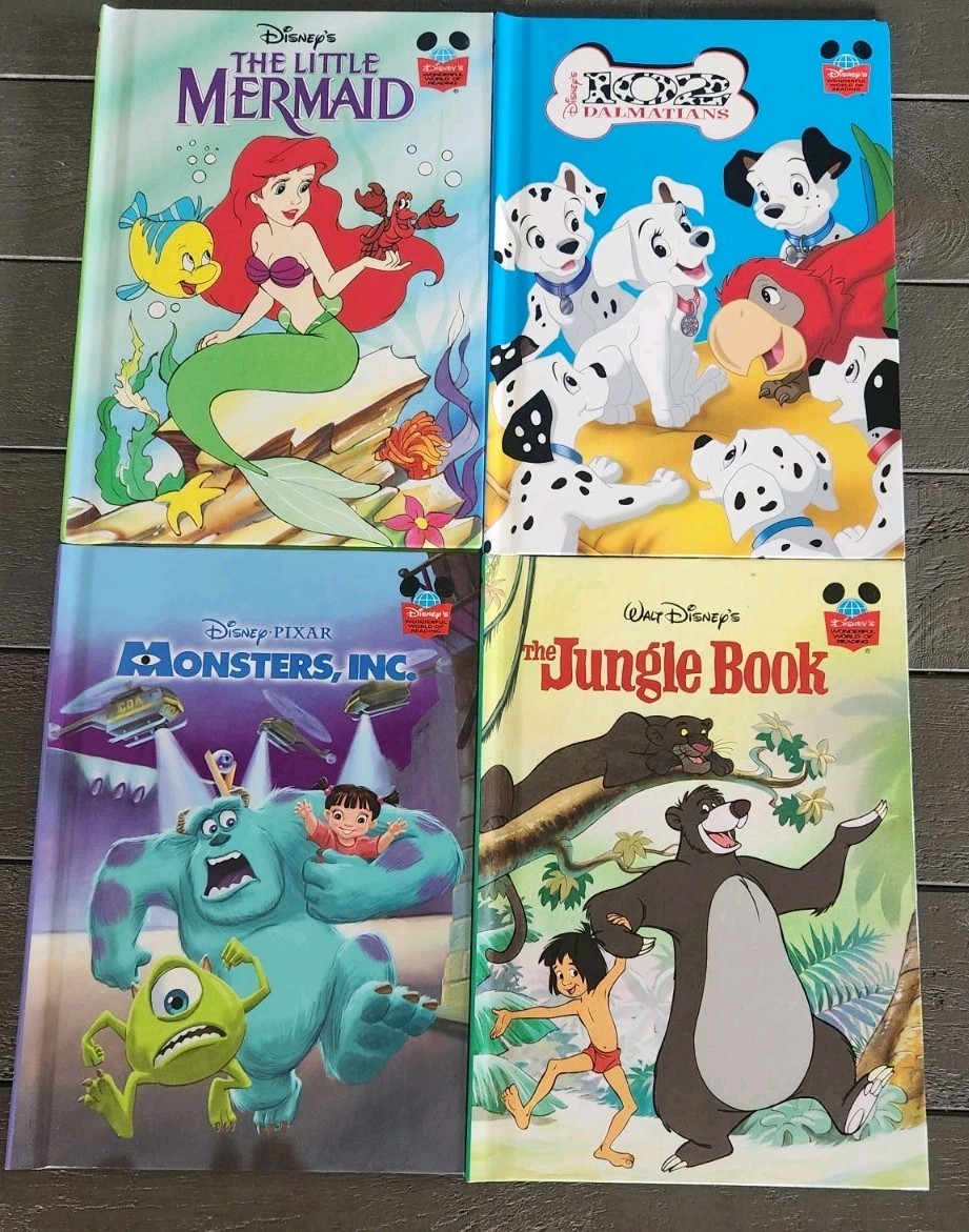 Lot of 12 Disney’s Wonderful World of Reading Hardcover Books 1990’s-2000s