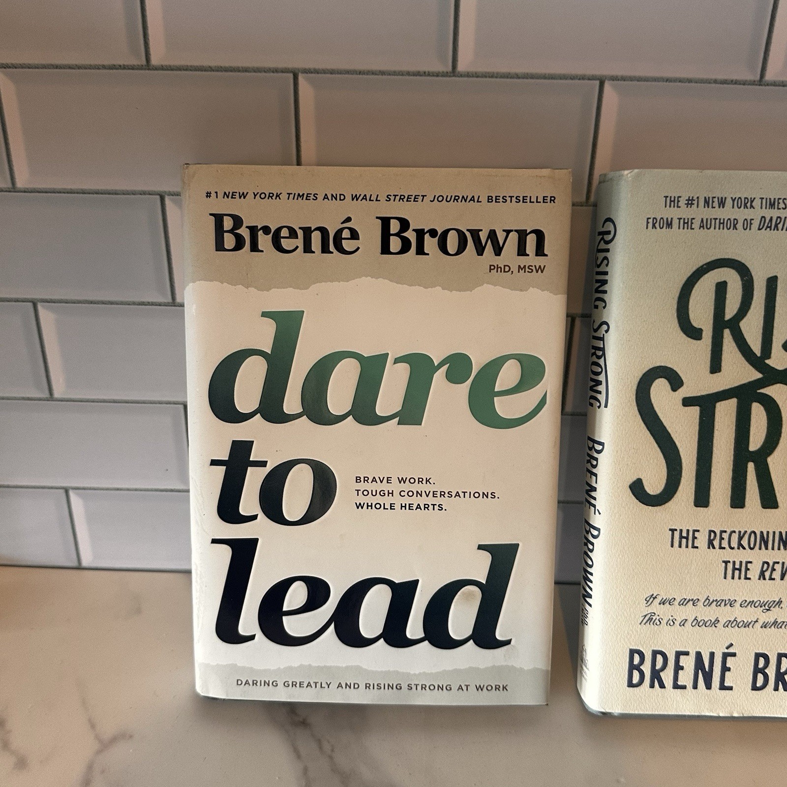 Lot of 2 Brene Brown Dare To Lead, Rising Strong