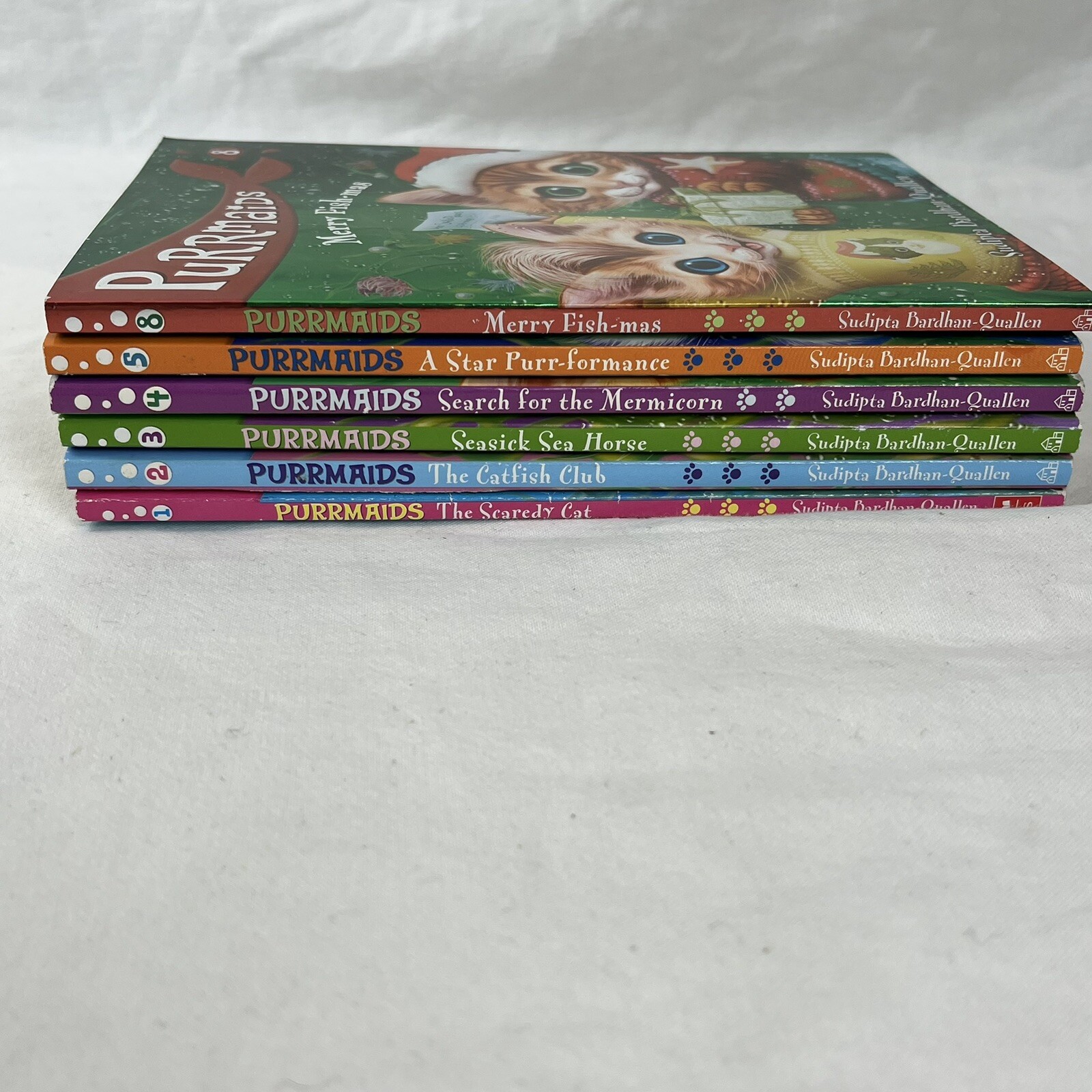 Purrmaids Books 1,2,3,4,5,8 Kitten Stories Ages 6-9