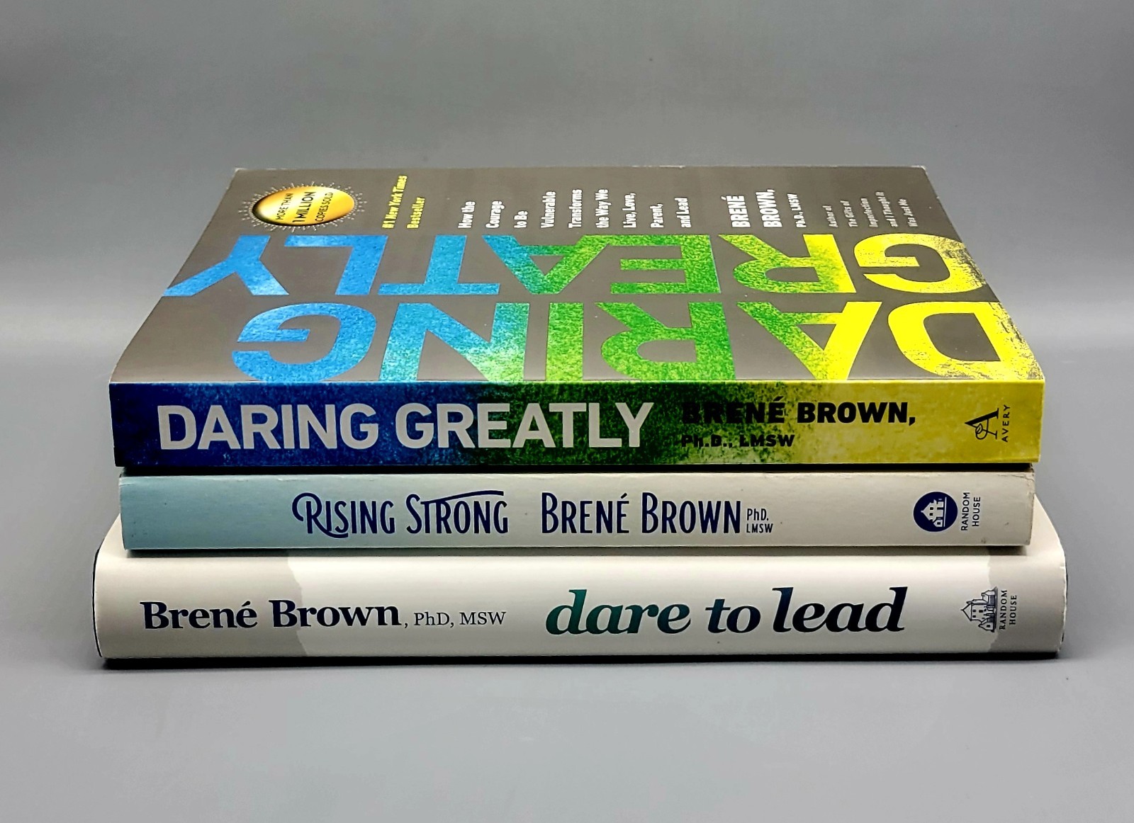 Dare to Lead, Daring Greatly, Rising Strong 3 Bk Set – Brene Brown – PB/HC – VG