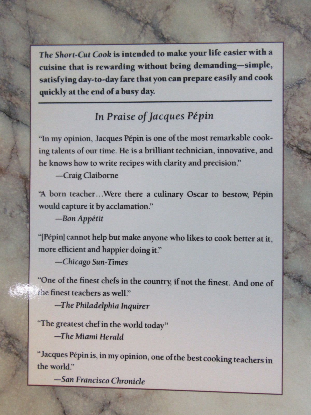 1 of 11. SIGNED JACQUES PEPIN THE SHORT-CUT COOK First Edition 1990