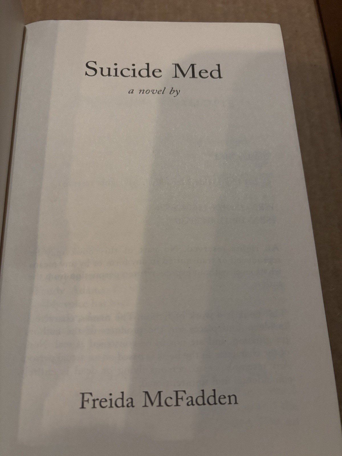 Suicide Med by Freida McFadden (2014, Trade Paperback)