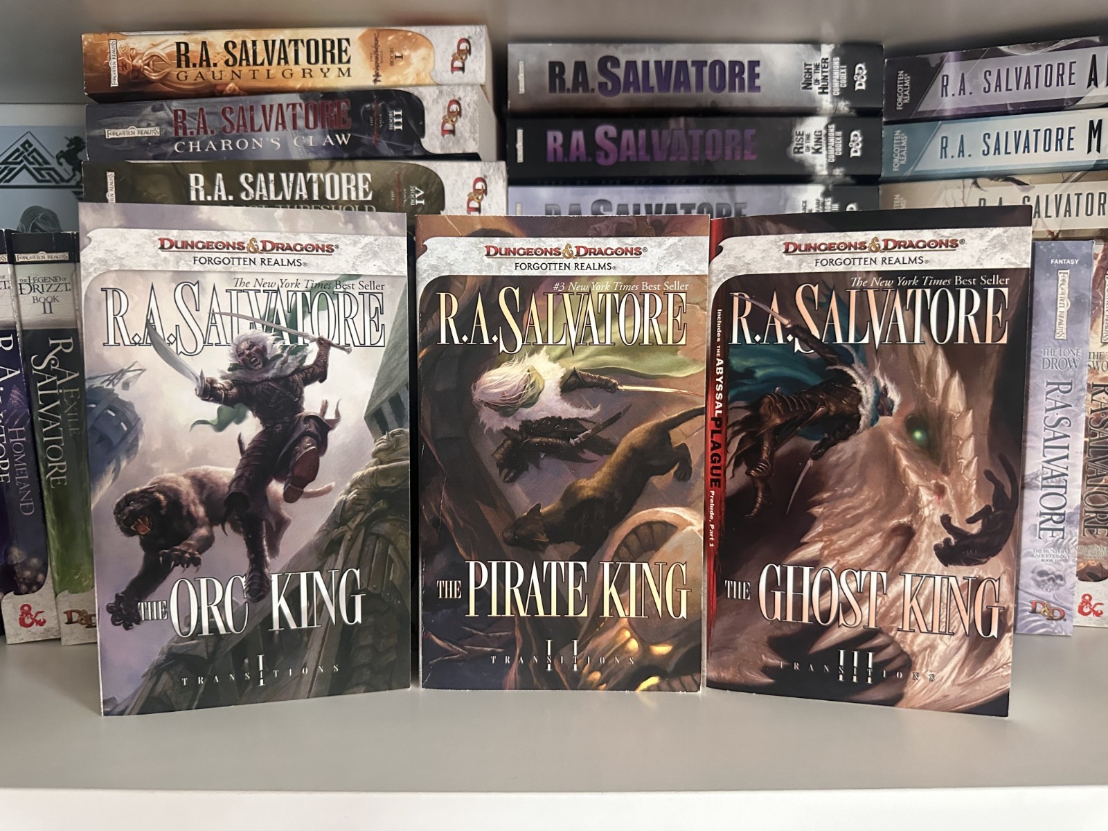 R.A. Salvatore – 30 books, incl The Legend of Drizzt 1-10, Neverwinter 1-3, more