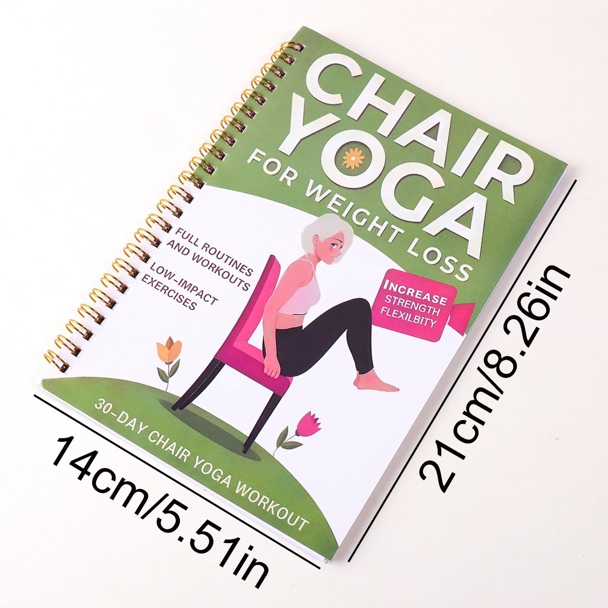 Chair Yoga 28 30 Day Guide Book Beginner Seated Exercise Weight Loss Workout