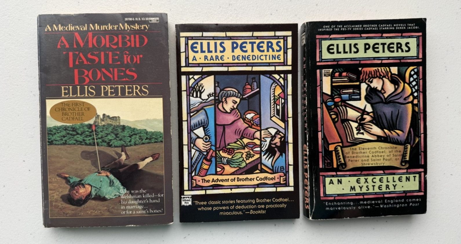 Complete set of 21 vintage Brother Cadfael mystery paperbacks Ellis Peters