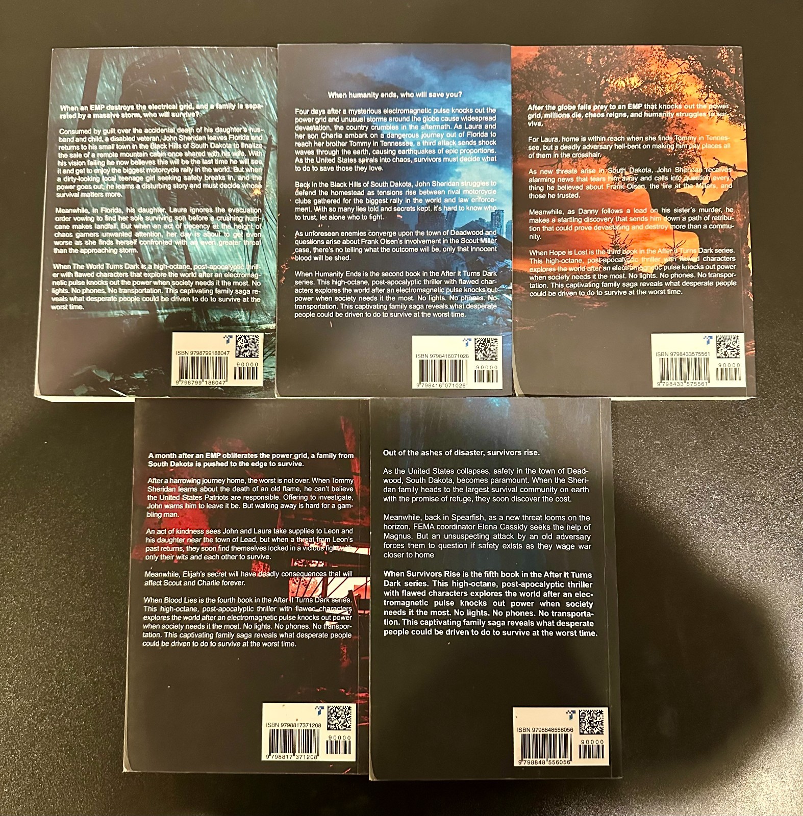 After it Turns Dark Book Series 1-5 by Jack Hunt (Post Apocalypse EMP Thriller)