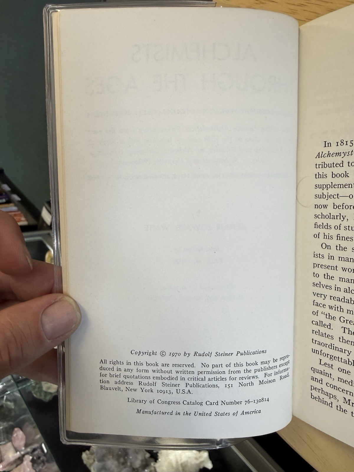 ALCHEMISTS THROUGH THE AGES By Arthur Edward Waite (1970)