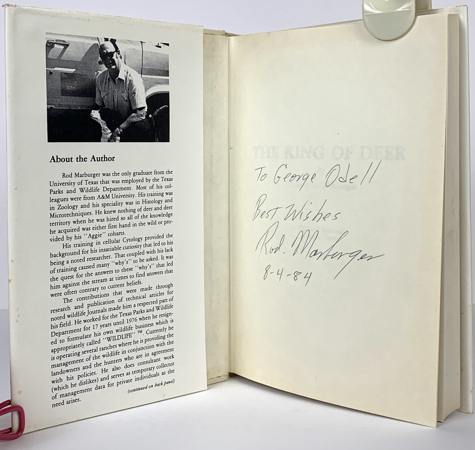 The King of Deer • Rodney Marburger 272 Pages 1983 First Edition Signed