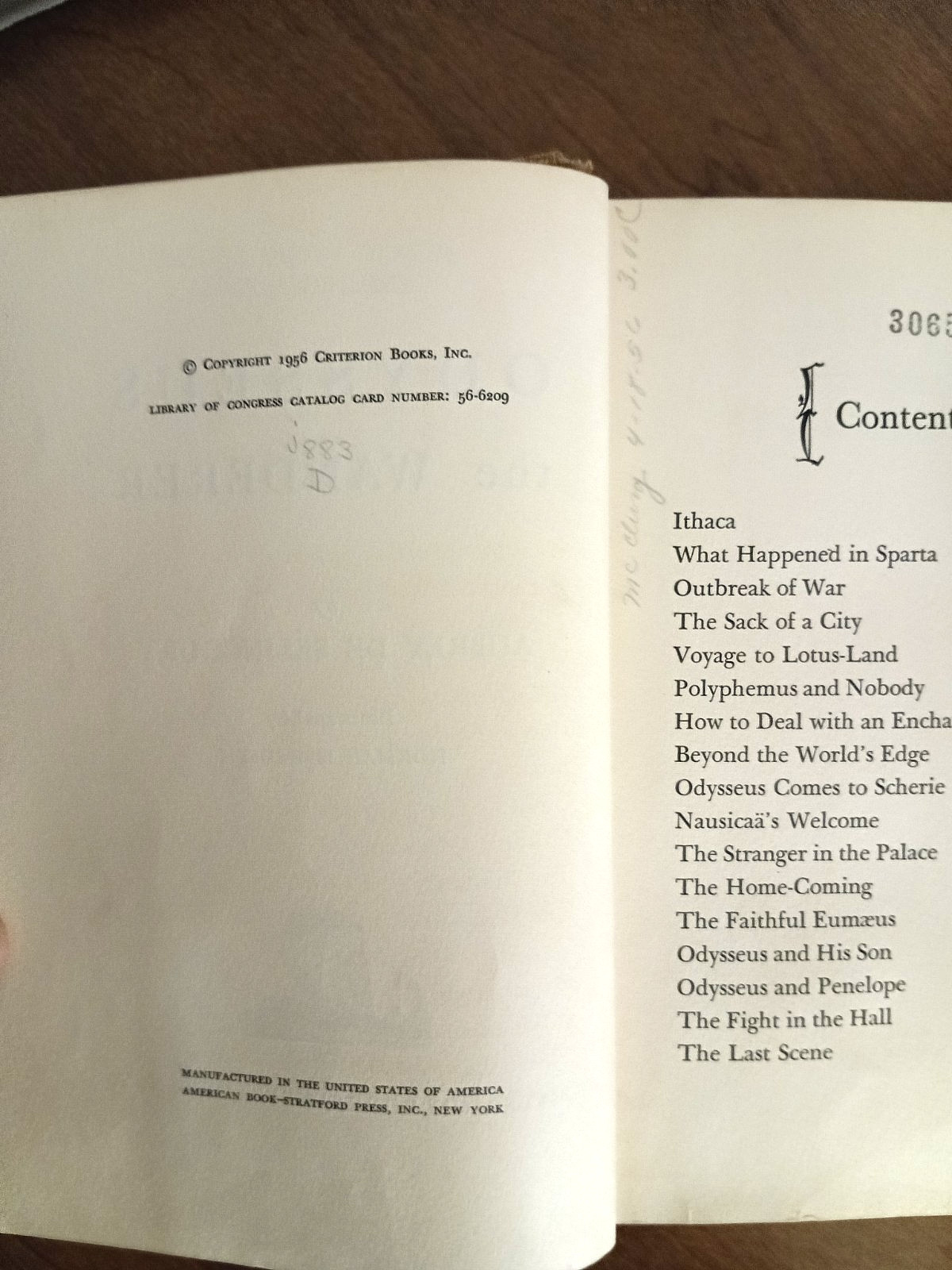~ ODYSSEUS THE WANDERER Aubrey De Selincourt Ex-Lib 1st Ed ILIAD / ODYSSEY ~