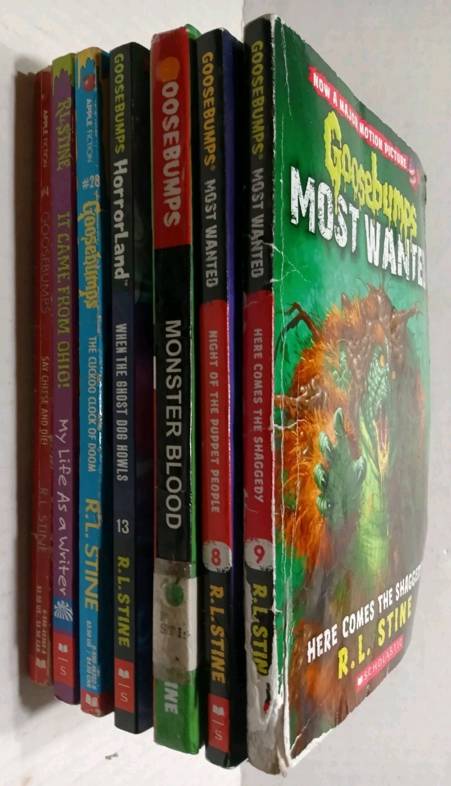 Vintage Goosebumps RL Stine Book Lot of 7 From 90s- 2000s Paperbacks