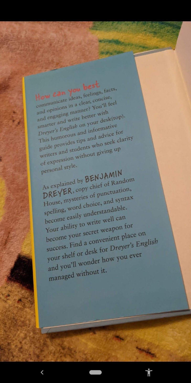 Dreyer’s English (Adapted for Young Readers) : Good Advice for Good Writing…