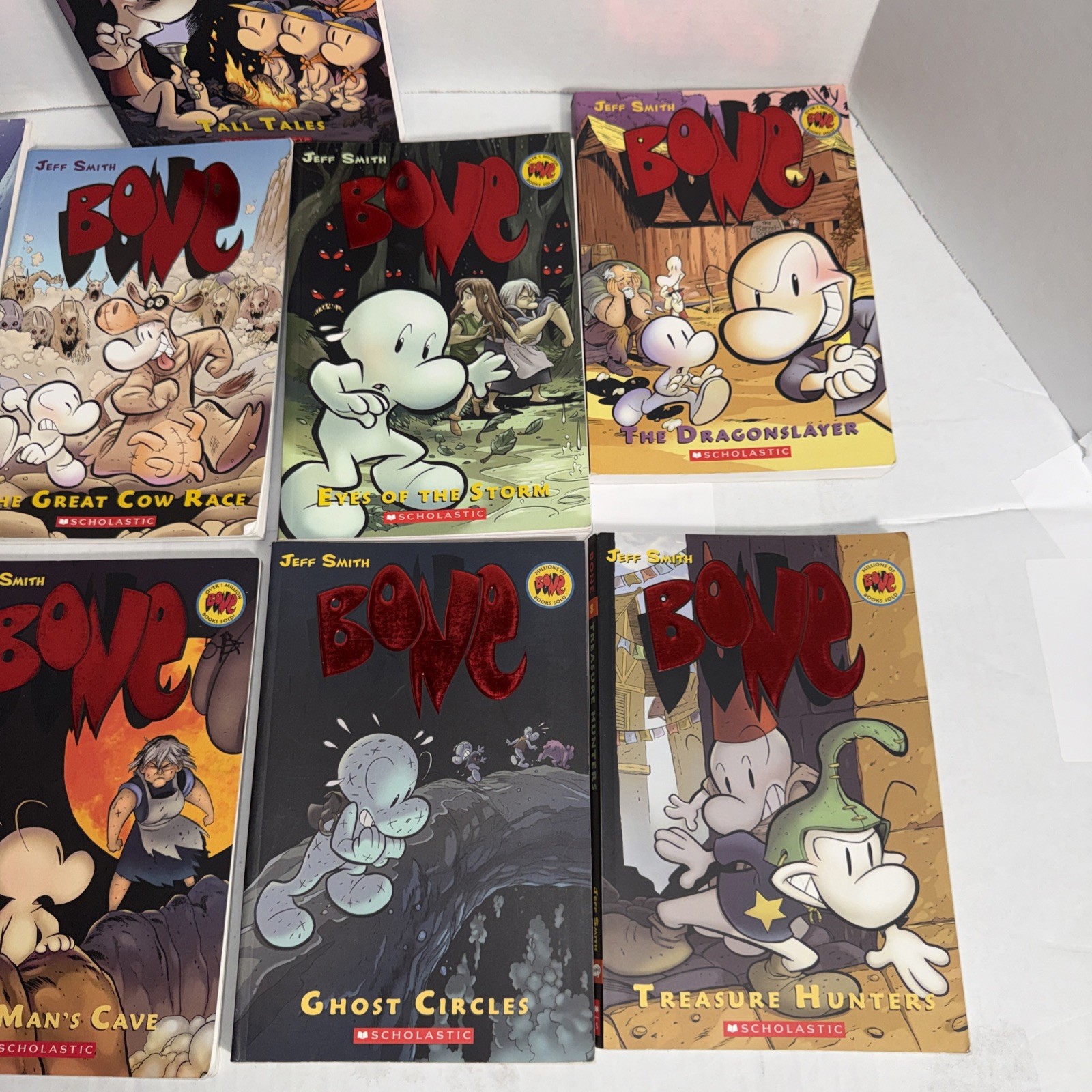 Jeff Smith Volumes 1-8 Bone Comic Series Graphix Scholastic Books Lot Graphic +1