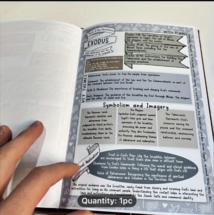 New Bible Book Summary Guide Learning Plan 66 pages Hard Back Study Historical