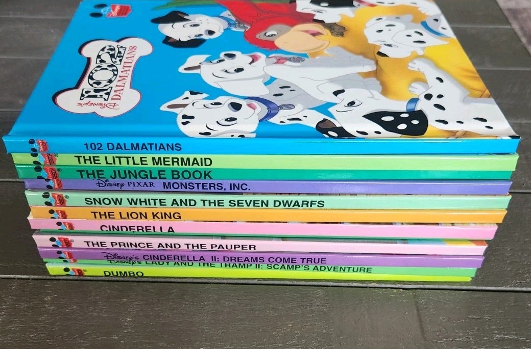 Lot of 12 Disney’s Wonderful World of Reading Hardcover Books 1990’s-2000s