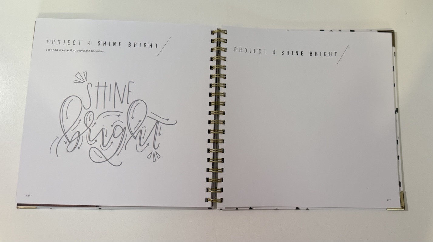 Hand Lettering 101 Step By Step Calligraphy Beginners Workbook 126 Pages New