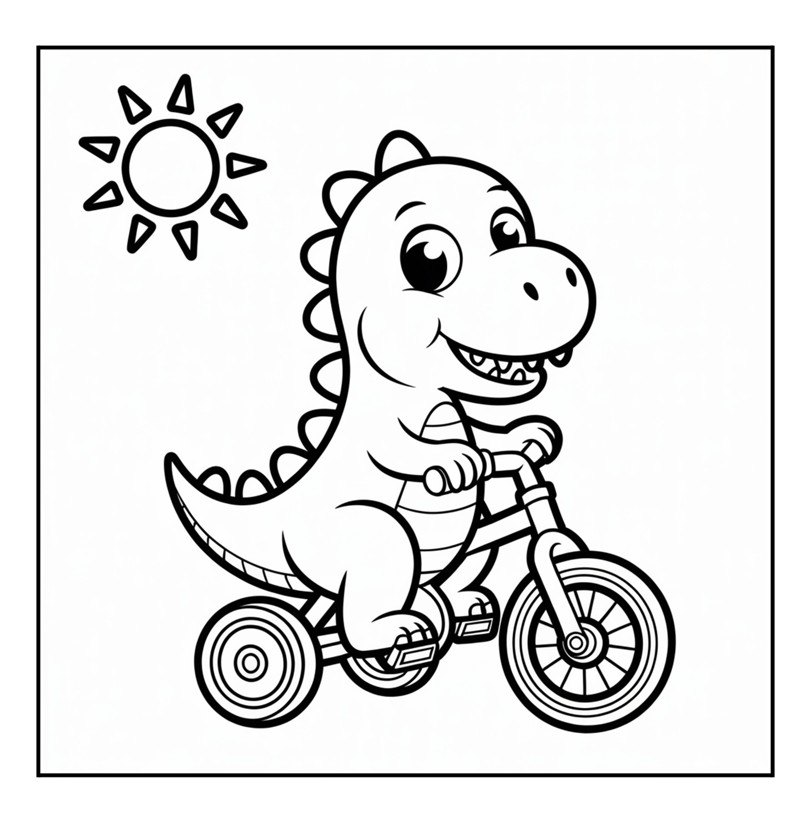 Cute Dinosaurs Coloring Book for Kids Ages 4-8 | Fun Prehistoric Activity Book |