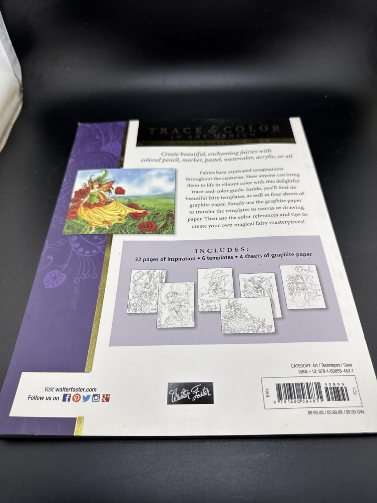 Fairies : Trace Line Art onto Paper or Canvas, and Color or Paint Your Own…