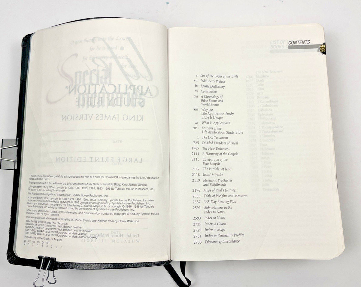 Life Application Study Bible KJV Large Print Black Bonded Leather Tyndale