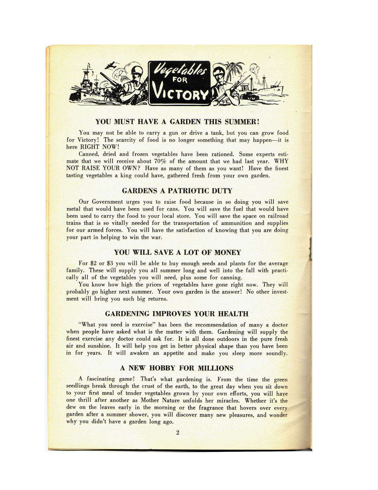 The Victory Garden Guide Paperback Reprint, 3 WWII Gardening Books in 1 (Color!)