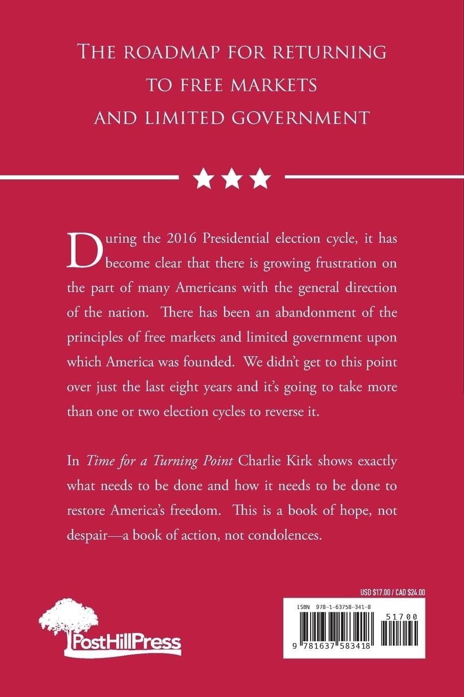Charlie Kirk Book – Paperback – Time for a Turning Point: Setting the Course