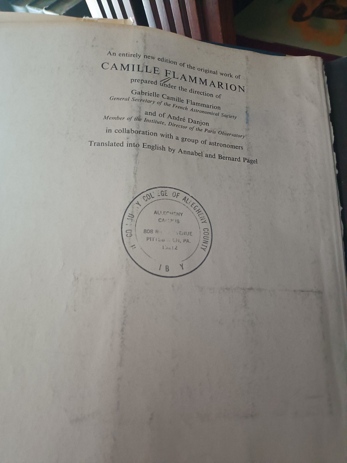 Flammarian…Astronomy_Gabrielle Flammarion_HCDJ_1st Edition_1964_Ex-library_VG