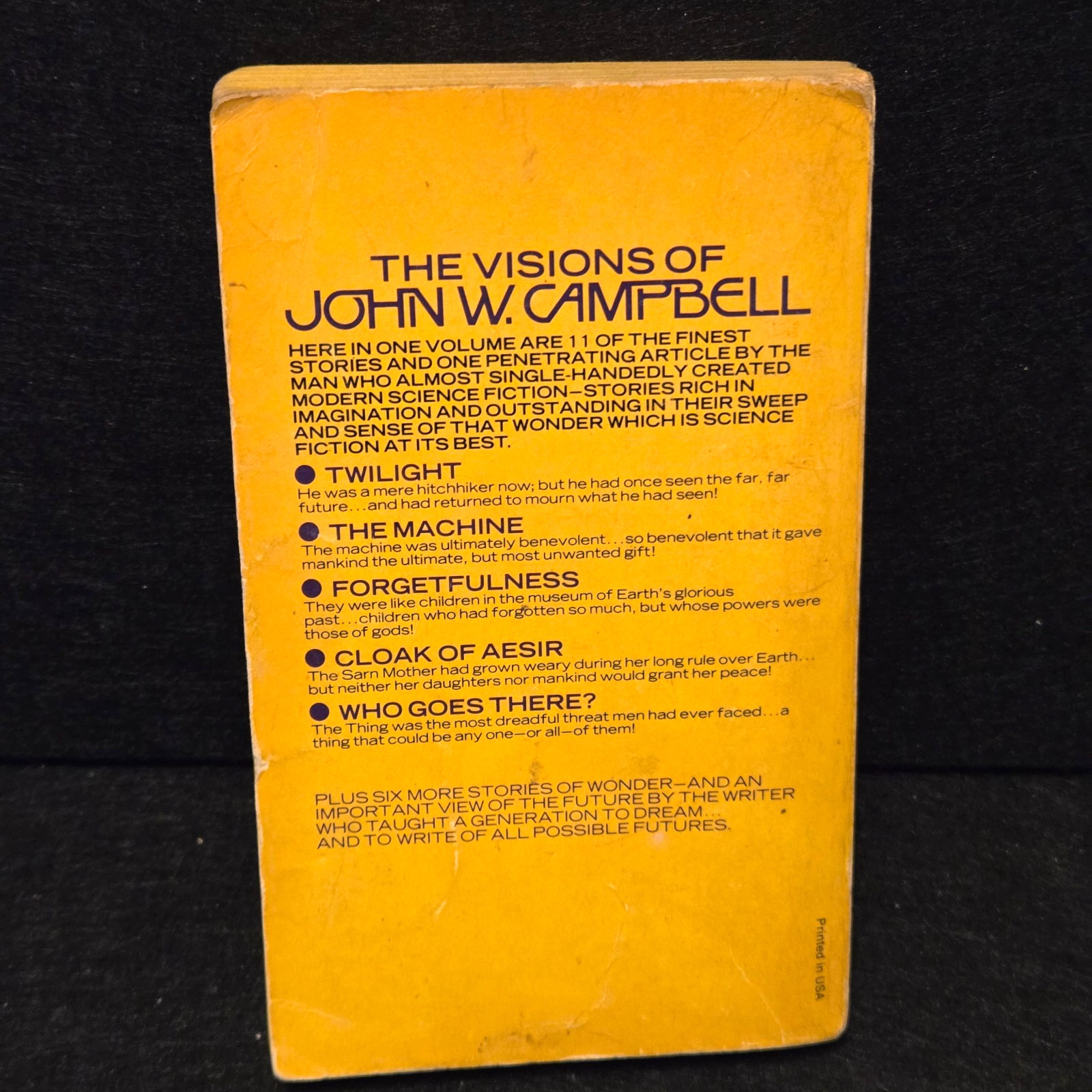The Best of John W. Campbell – 1976 Edited by Lester Del Rey Science Fiction