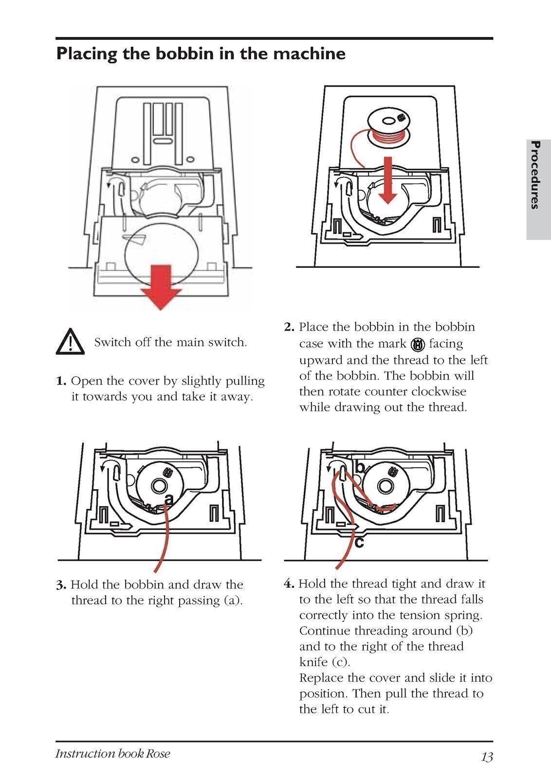 HUSQVARNA VIKING Rose 605 User Manual Operation Guide – TOUGH WIRE-LOCK BINDING