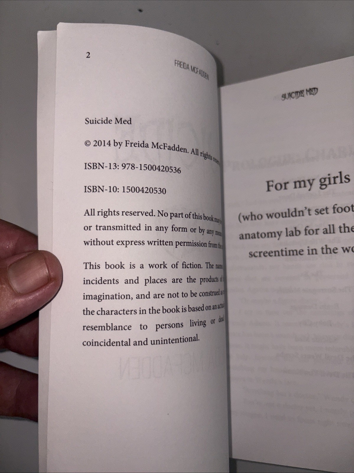 OOP RARE Suicide Med Freida McFadden 2014. New Low Price