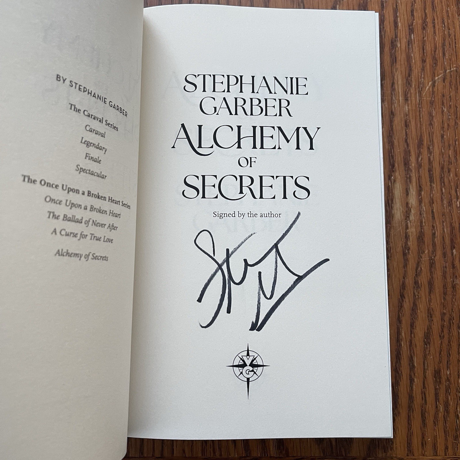 Signed Waterstones Alchemy of Secrets Stephanie Garber Key Cover