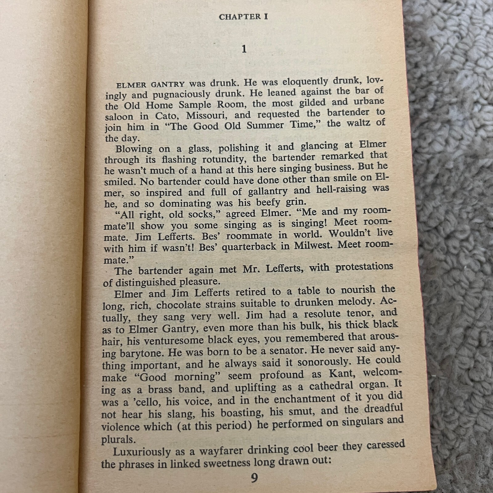 Elmer Gantry Historical Fiction Paperback Book by Sinclair Lewis Signet 1967