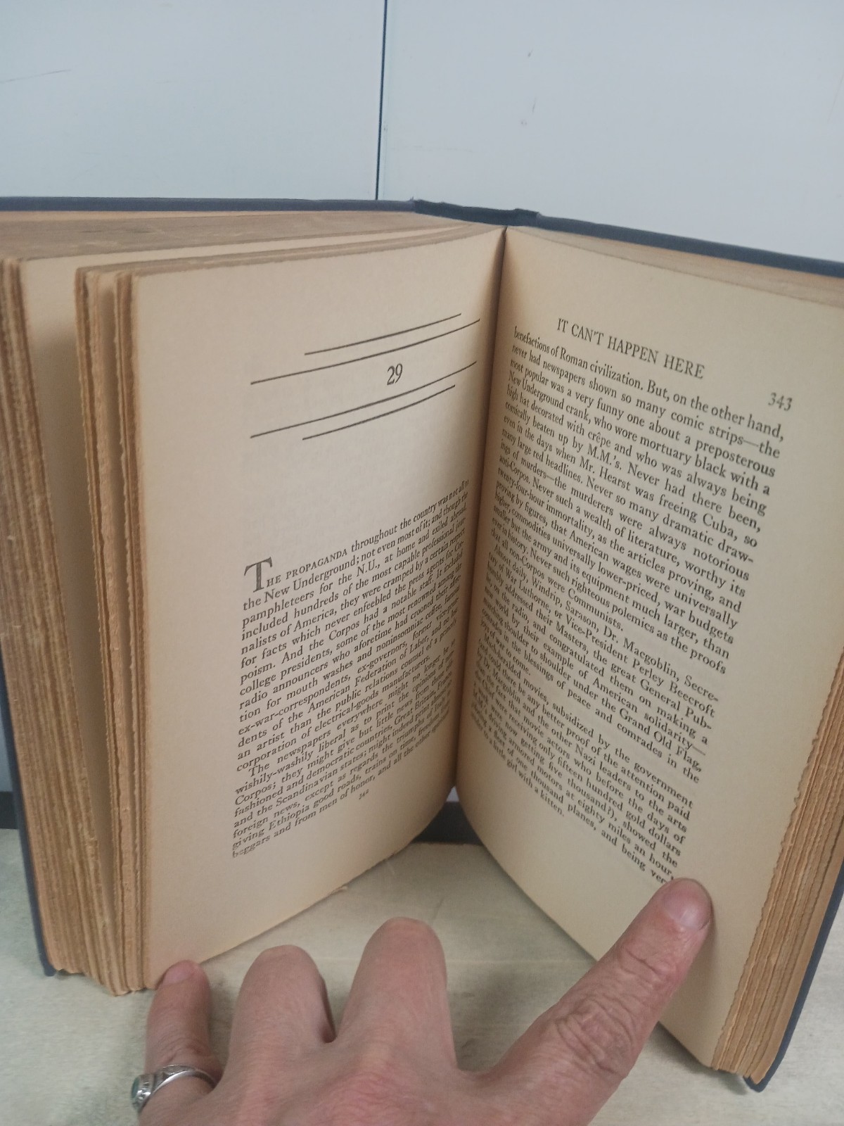 It Can’t Happen Here by Sinclair Lewis First Edition 1935 Sun Dial Press