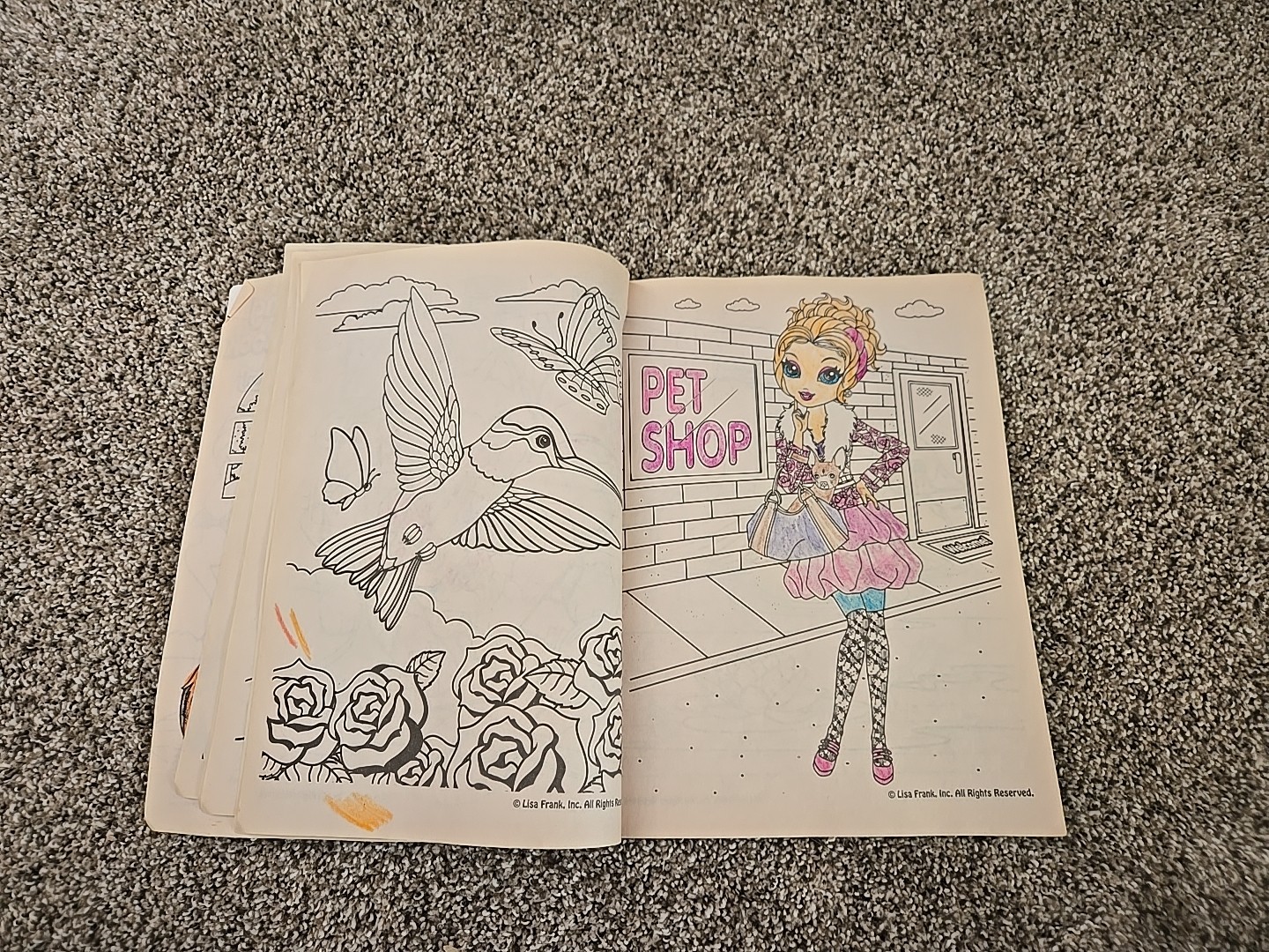 LISA FRANK Activity Coloring Book Carousel Fun Unicorn VTG 2000s Y2K Retro Kids