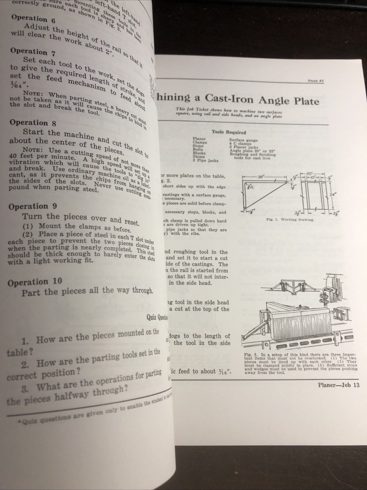 Planer Operations
