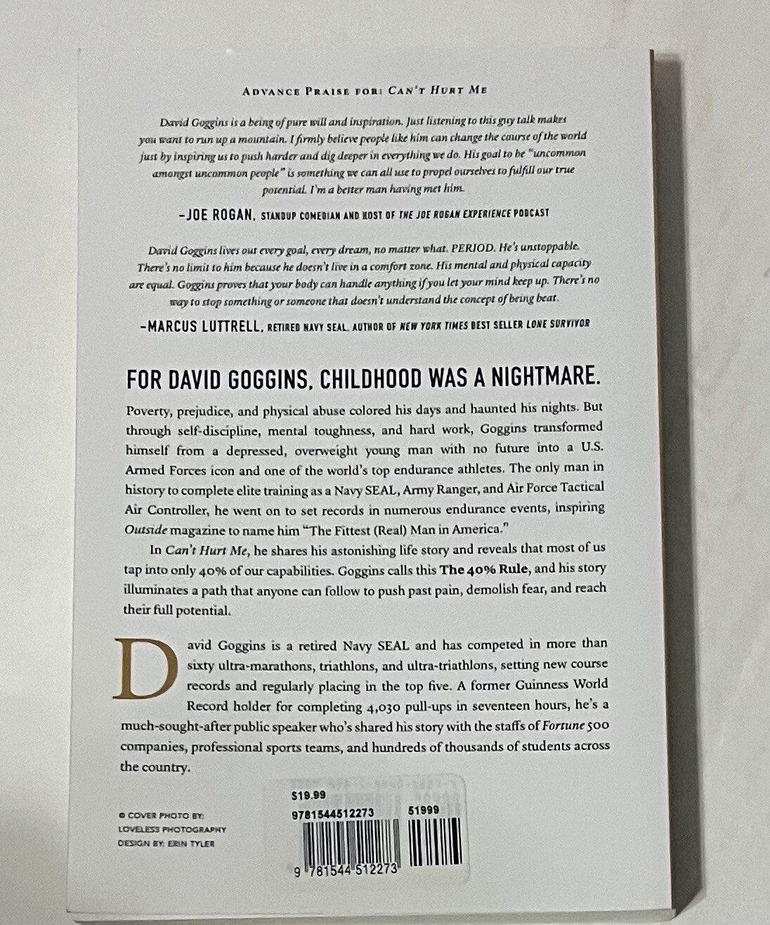 Can’t Hurt Me: Master Your Mind & Defy Odds by David Goggins (Paperback, 2018)