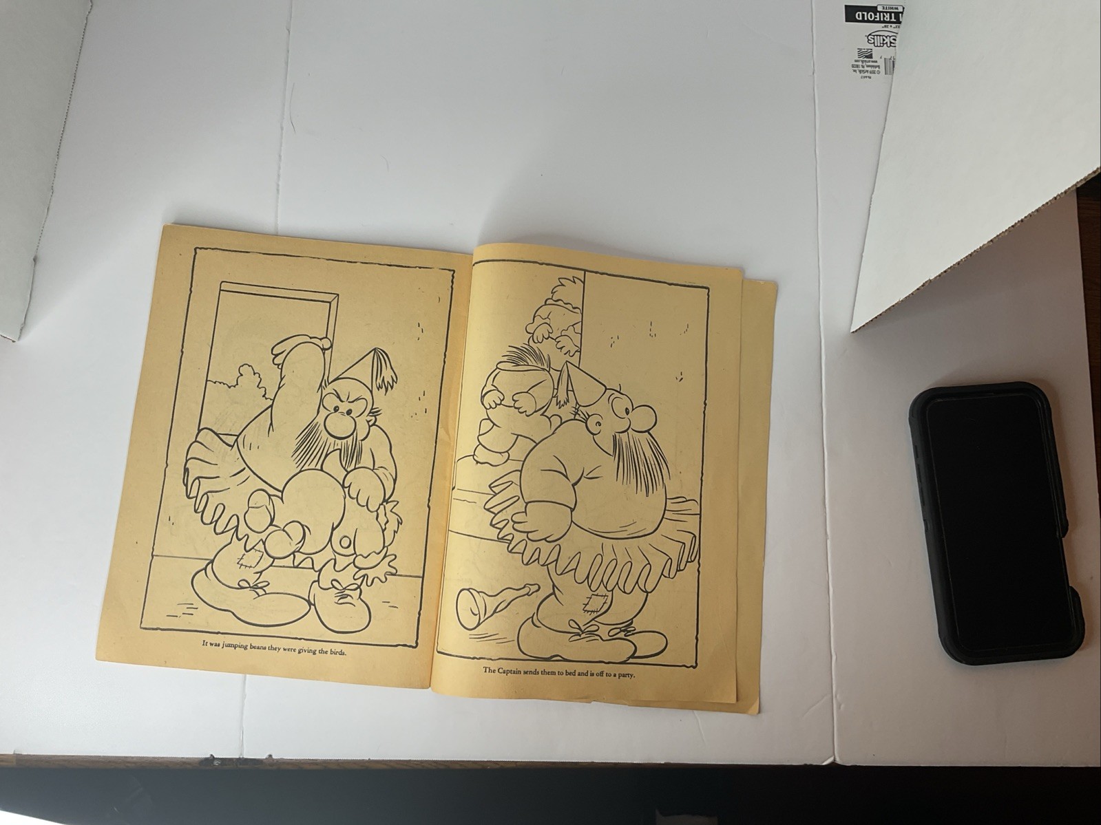 Book Kids Coloring Book Vintage The Captain And The Kids 11×8 Inches Great Comd