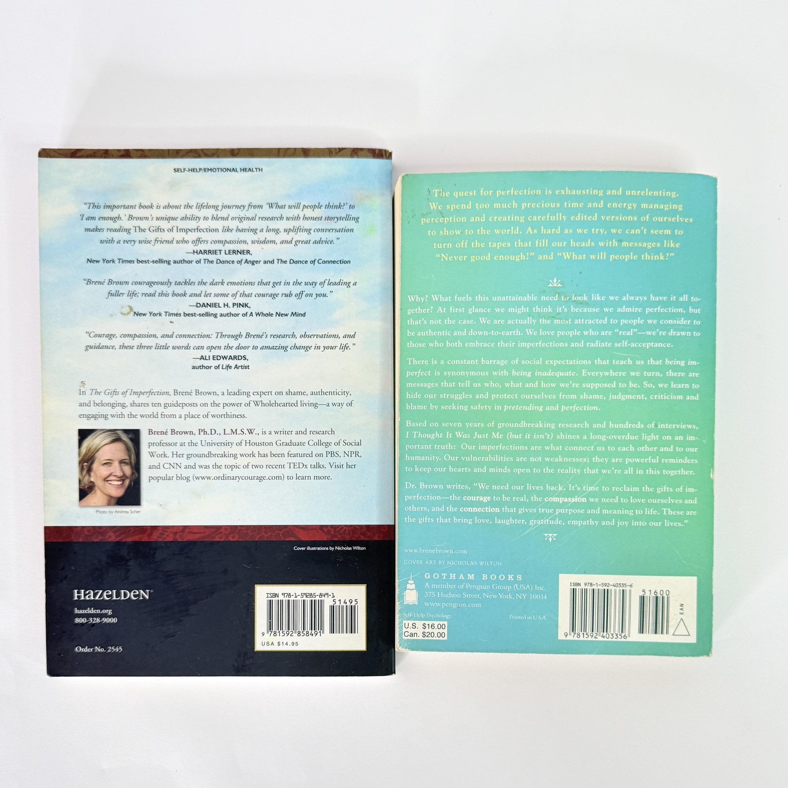 Brene Brown Book Lot 2 Gifts of Imperfection I Thought It Was Just Me PB