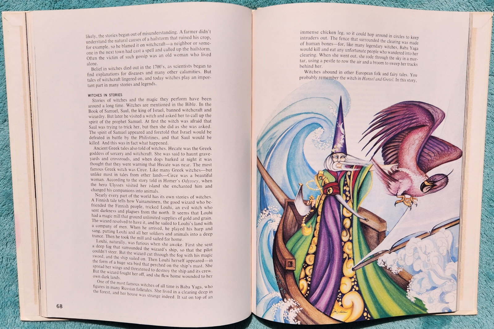 Disney’s Wonderful World Of Knowledge 1986 Yearbook Hardcover 126 Pages