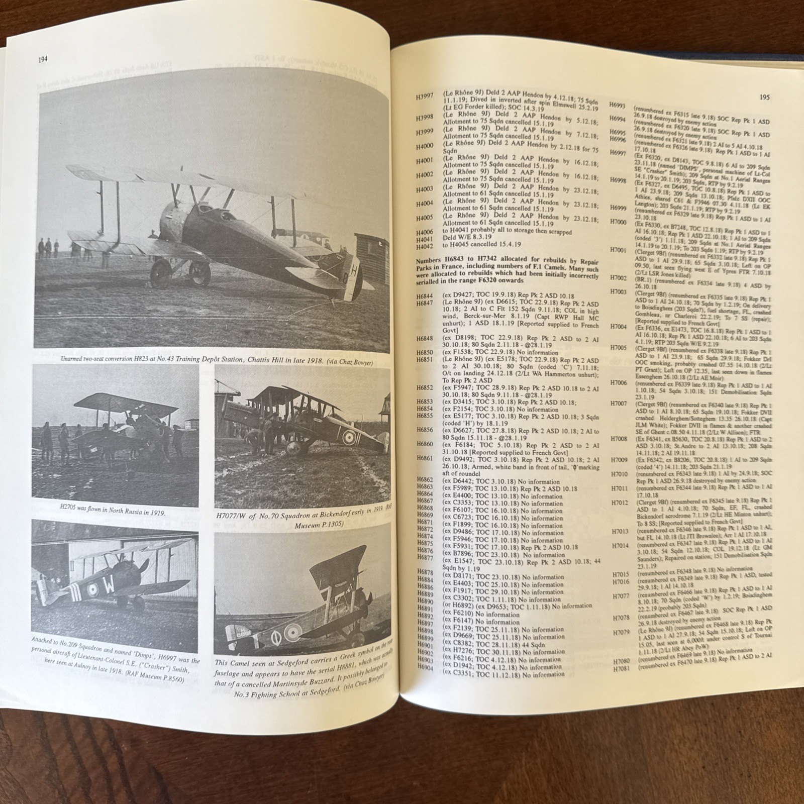 Sopwith Camel The Camel File Air Britain Publication Sturtivant & Page WWI 1993
