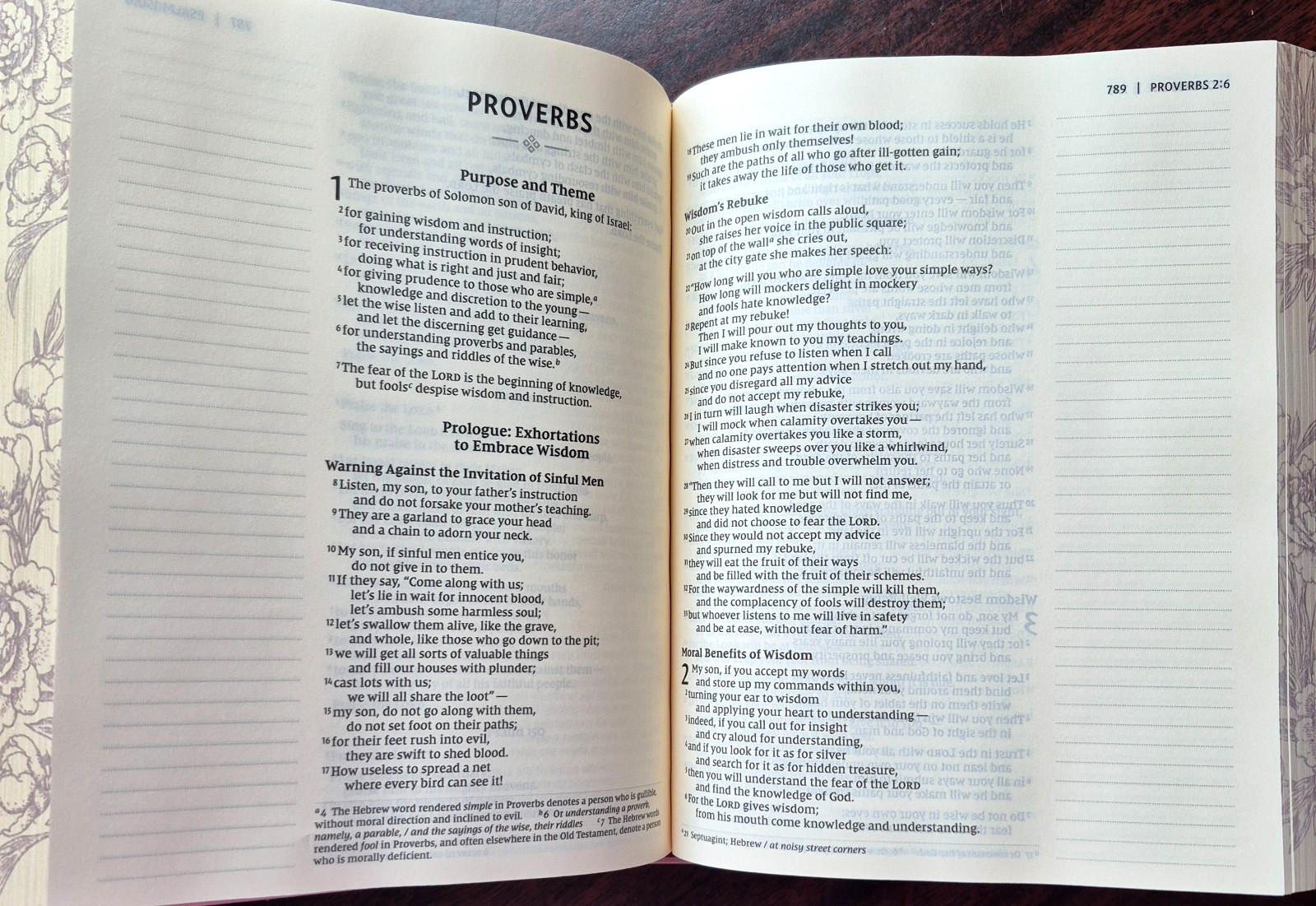 NIV Artisan Collection Journaling Bible (Hardcover Pink Floral, Red Letter) NEW