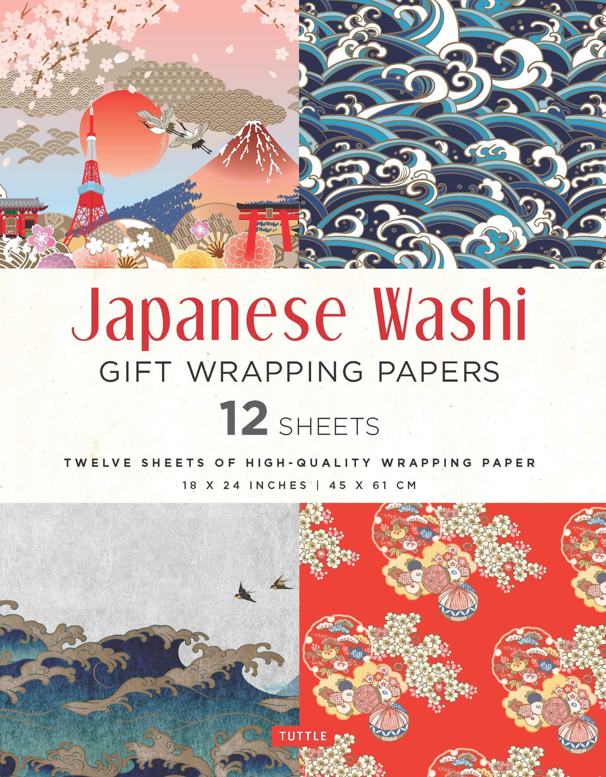 Japanese Washi Gift Wrapping Papers – 12 Sheets: 18 x 24 inch (4