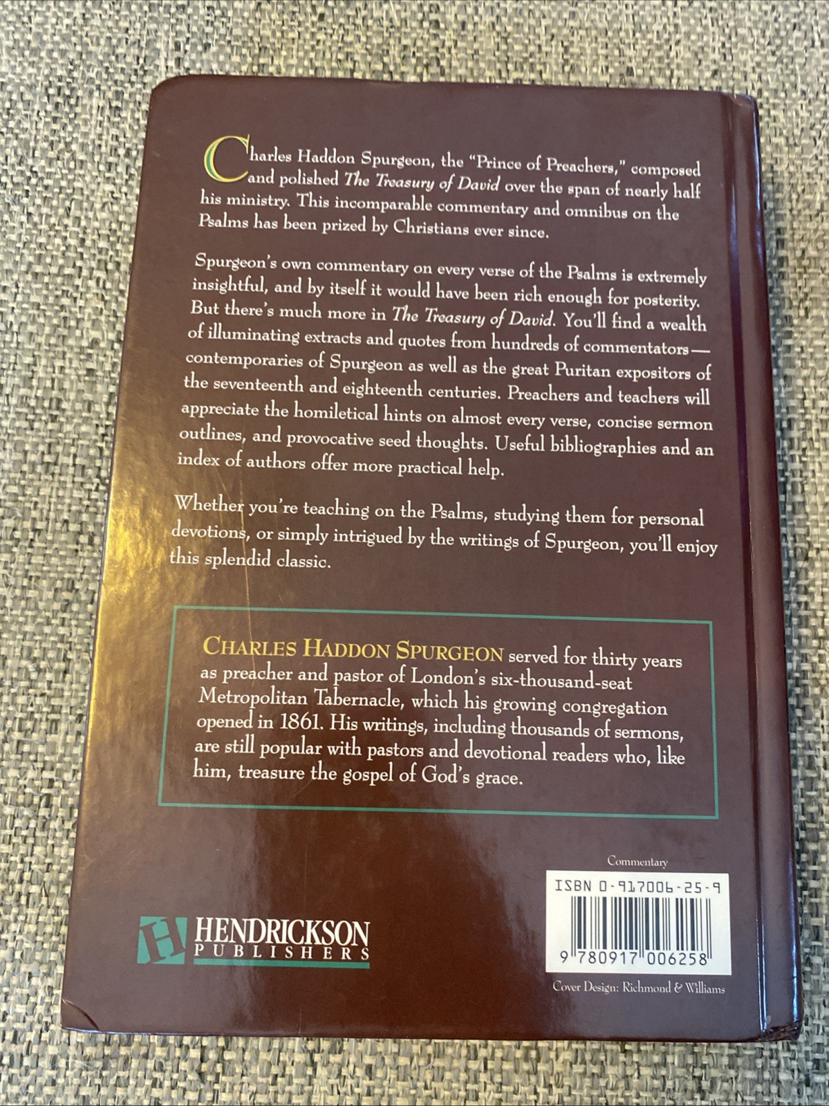 The Treasury of David Classic Reflections on Wisdom Psalms Vol. 3 Only
