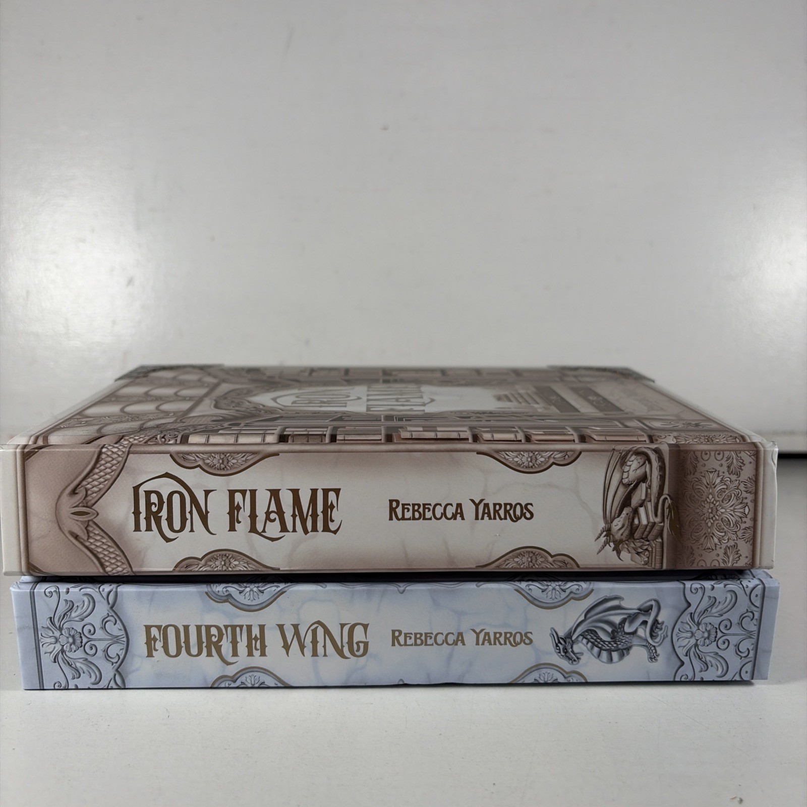 Fourth Wing SIGNED & Iron Flame Bookish Box Luxe Edition Rebecca Yarros Overlays