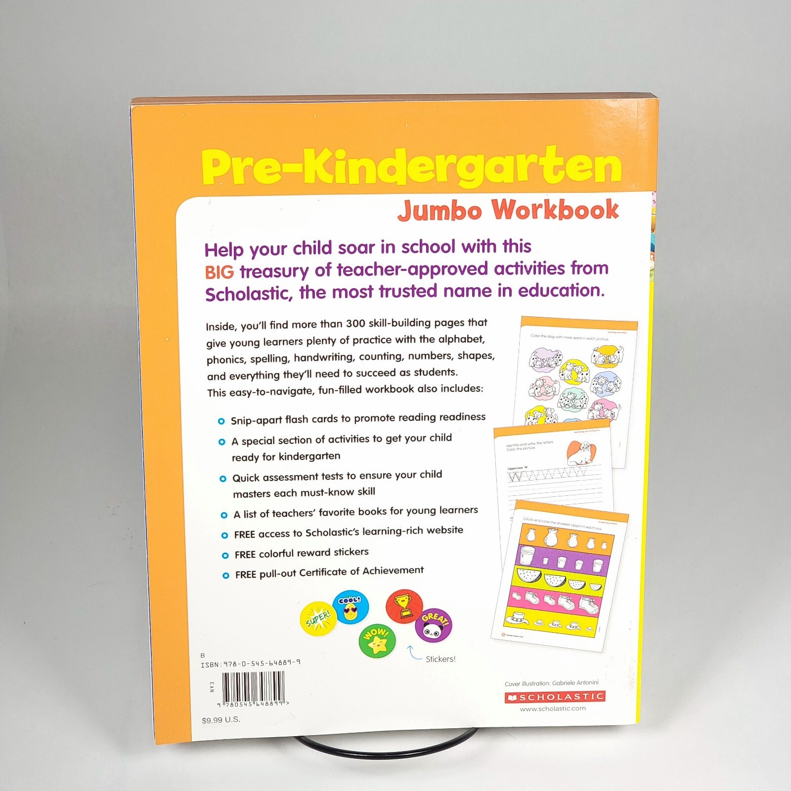 Scholastic Pre-Kindergarten Jumbo Workbooks Paperback Children Ages 3-4 New