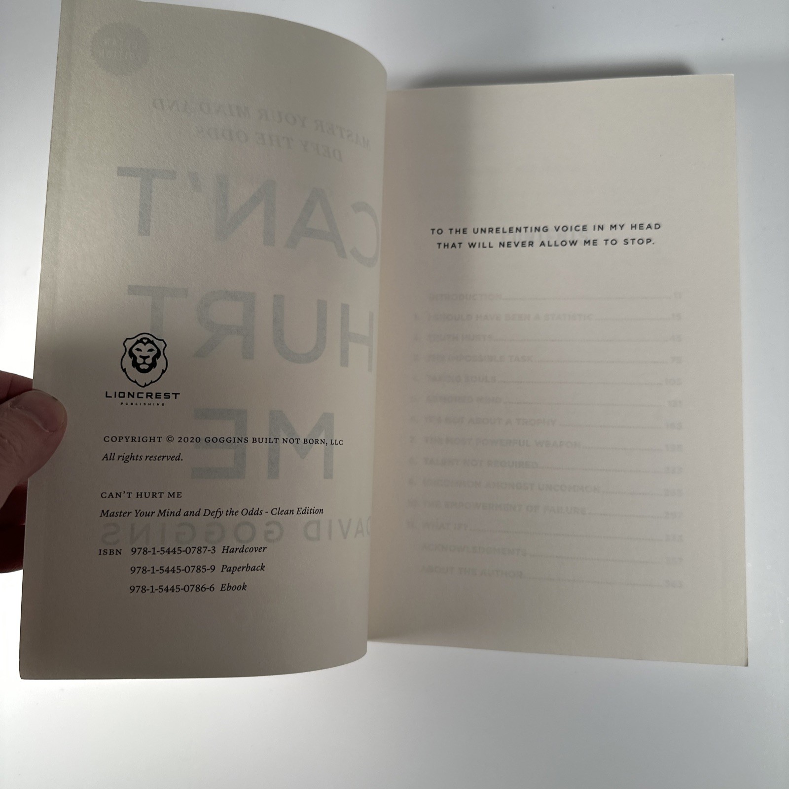 Can’t Hurt Me by David Goggins PB Book 2020 Clean Edition Discipline Motivation